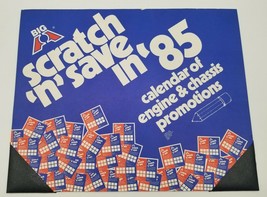 One(1) Big A Auto Parts 1985 Desk Calendar Engine &amp; Chassis Promotions 20&quot; X 16&quot; - £24.17 GBP