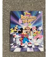 Vintage Disney Mickey&#39;s Rock Around the Mouse Black Metal Frame Poster 2... - $746.75 MXN