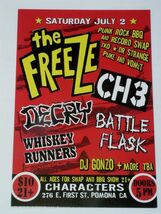 The Freeze Concert Promo Card Pomona California 2011 Decry Whiskey Runne... - $19.99