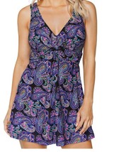 Island Escape Swimsuit Swim Dress Womens 12 Paisley Underwire Padded Bra... - $30.00