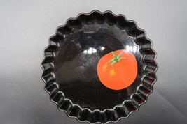 Vintage Dept. 56 Hot Tomato Black Pie Torte Shallow Baking Dish Beautifu... - $39.99