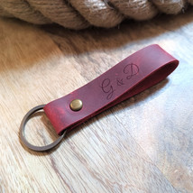 Personalized Customized Leather Keychain Engraved Car Moto Logo Key Fob ... - £21.23 GBP