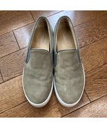 Vionic Splendid Midi Slip Ons Womens 7.5 Suede Leather Taupe Casual Shoe... - £33.12 GBP