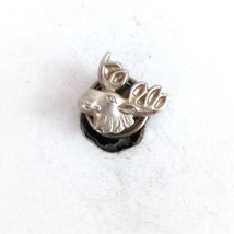 Vintage Silver Canadian Moose Head Lapel Hat Pin - £6.57 GBP