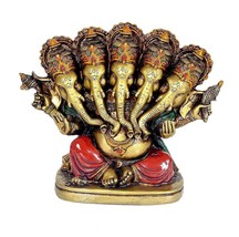 Lord Ganesha statue Panchmukhi 5 inch ganesh idol Ganpati sculpture - £28.97 GBP