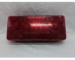 **EMPTY TIN** France Crepes Au Chocolat Red Ornate Cookie Tin 9 1/2&quot; X 4... - £47.36 GBP