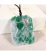 Beautiful Green Jade Pendant, Carved Jade, Handmade Jewelry, Jadeite Pen... - $2,220.26 CAD