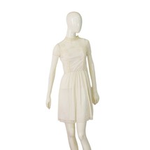 Mystic USA Cream Embroidery and Tulle Nylon Short Length Mini Dress - $78.21