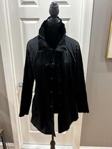 Babette Black Long Sleeve Snap-Up Jacket with High Collar - $99.00