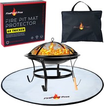 Fire Pit Mats For Under Fire Pit 24&quot; Round Non Combustable Heat Deflector, Grill - £35.88 GBP