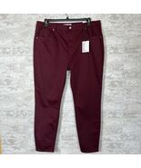 Zenana Jeans Women Size 2X High Rise Burgundy 5 Pocket DOP-1542X5 New - €34,27 EUR