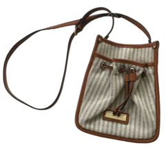 Simply Noelle Crossbody Bag Shoulder Purse Whiskey Blue Stripes Faux Leather NEW - £14.75 GBP