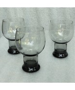 VTG SET OF 3 LIBBEY? GRAY / SMOKE 12oz GOBLETS ~ MID-CENTURY MCM RETRO A... - $37.24 CAD