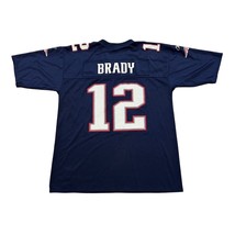 Reebok New England Patriots Tom Brady #12 Blue NFL Jersey Men&#39;s Large - £31.96 GBP