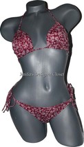 NWT MARC JACOBS bikini swimsuit designer triangle slide L new 2 pc maroon - £62.02 GBP