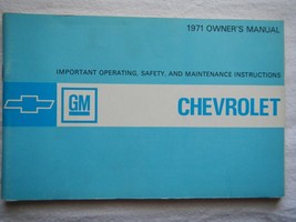 1971 71 Chevrolet GM Owner&#39;s manual - $7.89