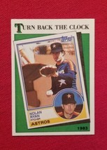 1988 Topps Nolan Ryan Turn Back The Clock 1983 #661 Houston Astros FREE SHIPPING - $1.99