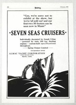 1930 Print Ad Seven Seas Cruisers Boats Almac Yacht Mystic,CT - £7.80 GBP