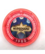Vtg 1980 Resorts Casino Chip Poker Chip Superstar Gambling Atlantic City NJ - $9.99