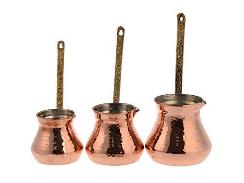 Primary image for LaModaHome Handmade Turkish Arabic Greek Copper Serving Coffee Pot Cezve Ibrik B