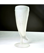 Vintage Indiana Glass Tiara Frosted Glass Powder Horn Drinking Mug or Gl... - $152.31 MXN