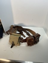 Vintage East German Military Pistol Belt with Cartridge Pouches - $49.95