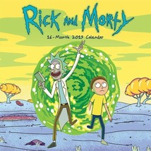 Rick and Morty Animated TV Series 16 Month 2019 Mini Wall Calendar NEW SEALED - £6.15 GBP