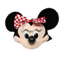 Vintage Disney Minnie Mouse Adult One Size Fits All Snapback Hat Plastic Face - £44.94 GBP