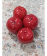 4 VTG ART GLASS/Ceramic DECORATIVE APPLES - $710.66 MXN
