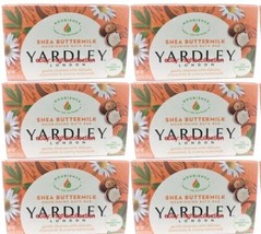 6 Bars Yardley London Shea Buttermilk Sensitive Sk Bath Bar Soap 4.25ozEa Sealed - £21.42 GBP