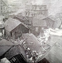Main &amp; Clinton SW View 1889 Johnstown Flood Victorian Print Pennsylvania... - $24.99