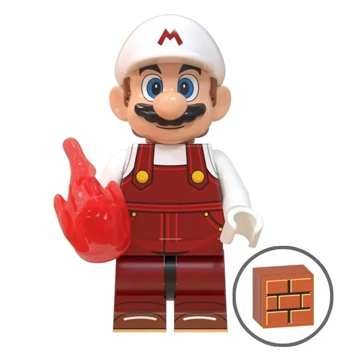 Fire Mario from Super Mario Custom Minifigure - $6.99