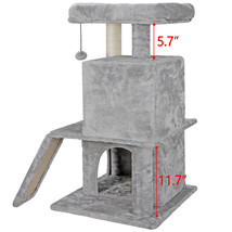 Multi-Level 34&quot; Cat Tree Tower With Sisal Posts Scratching Board Home Decor - £57.09 GBP
