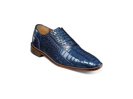 Stacy Adams Riccardi Plain Toe Oxford Shoes Animal Print Blue 25575-400 - £75.51 GBP