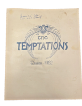 Temptations Band Motown Reunion 1982 Press Kit with Picture &amp; Biography Program - £55.35 GBP
