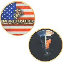 CH3521 U.S. Marines &quot;The Few. The Proud.&quot; Challenge Coin (1-3/4&#39;&#39;) - £9.59 GBP