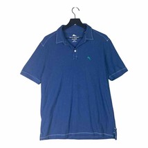 Tommy Bahama Polo Shirt M Blue Island Zone Mens Casual Comfort - £15.80 GBP
