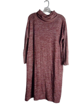 Gap Softspun Long Sleeve Cowl-Neck Sweater Dress Purple Size Large Tall - $26.73