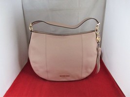 Michael Kors Brooke LG  Leather Zip Hobo Shoulder Bag, Tote $378 Soft Pink #3328 - £86.80 GBP