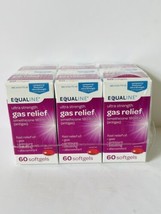 6 X Equaline Simethicone Gas Relief 180mg - 60 Softgels - Exp 04-2026 - $21.68