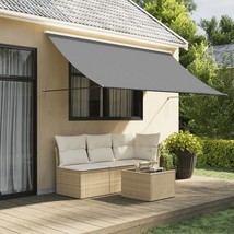 Retractable Awning Anthracite Steel 118.1 x 59.1 in Retractable - $2,532.76 MXN