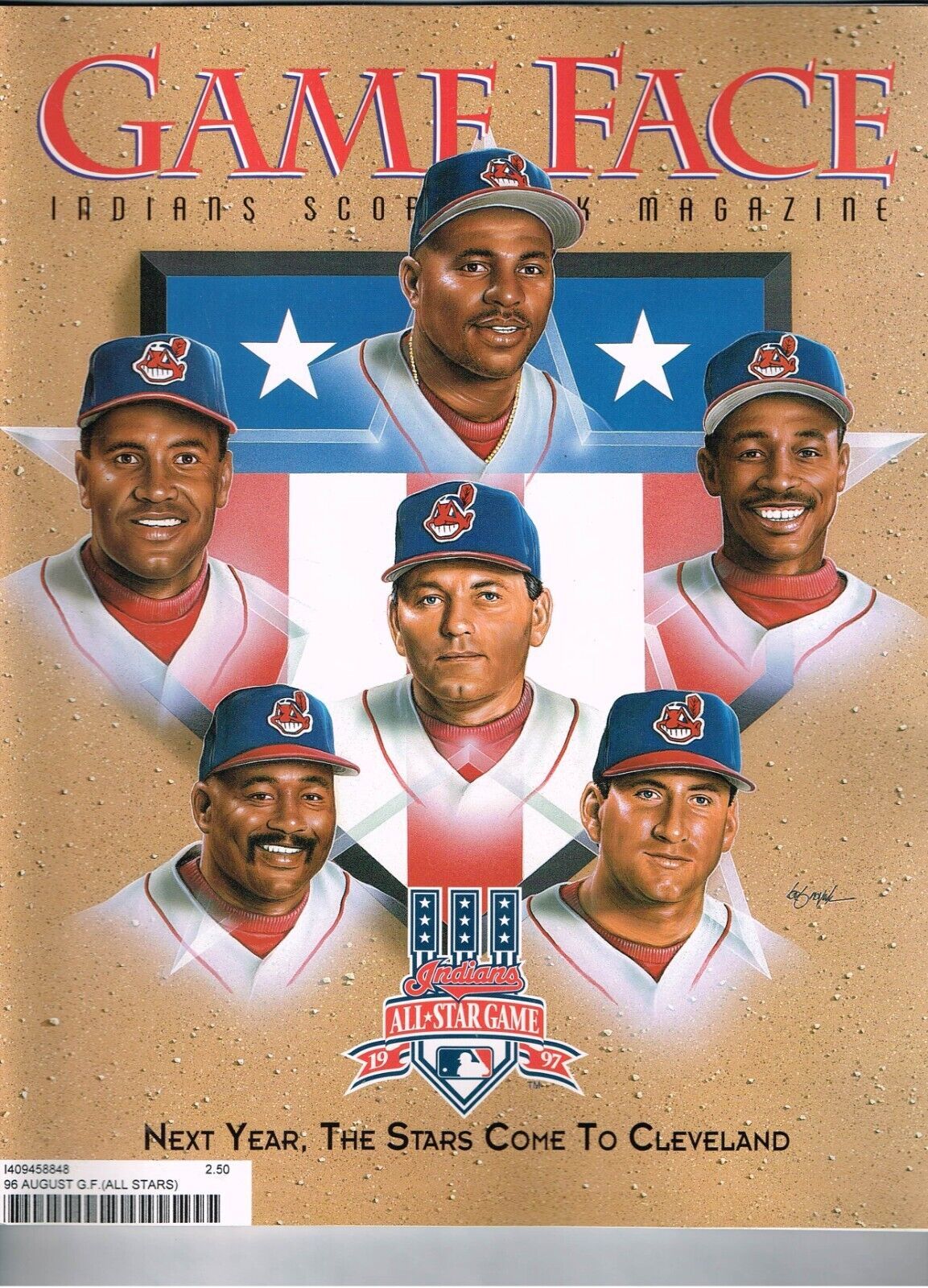 1999 MLB Indians Game Face Program August - $25.85