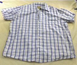 Sonoma Life + Style XL Plaid Short-Sleeve Cotton Button-Up Shirt - $13.31 CAD