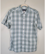 PATAGONIA Organic Cotton Blend S/Sleeve Button Up Plaid Shirt Men&#39;s Sz M... - $18.95