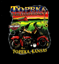 Harley-Davidson Long Sleeve Black T-shirt Topeka, Kansas Authentic Size ... - $17.24