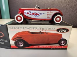 34 ford roadster Minnesota street Rod Assc Diecast Bank Back To The 50s ... - £10.41 GBP