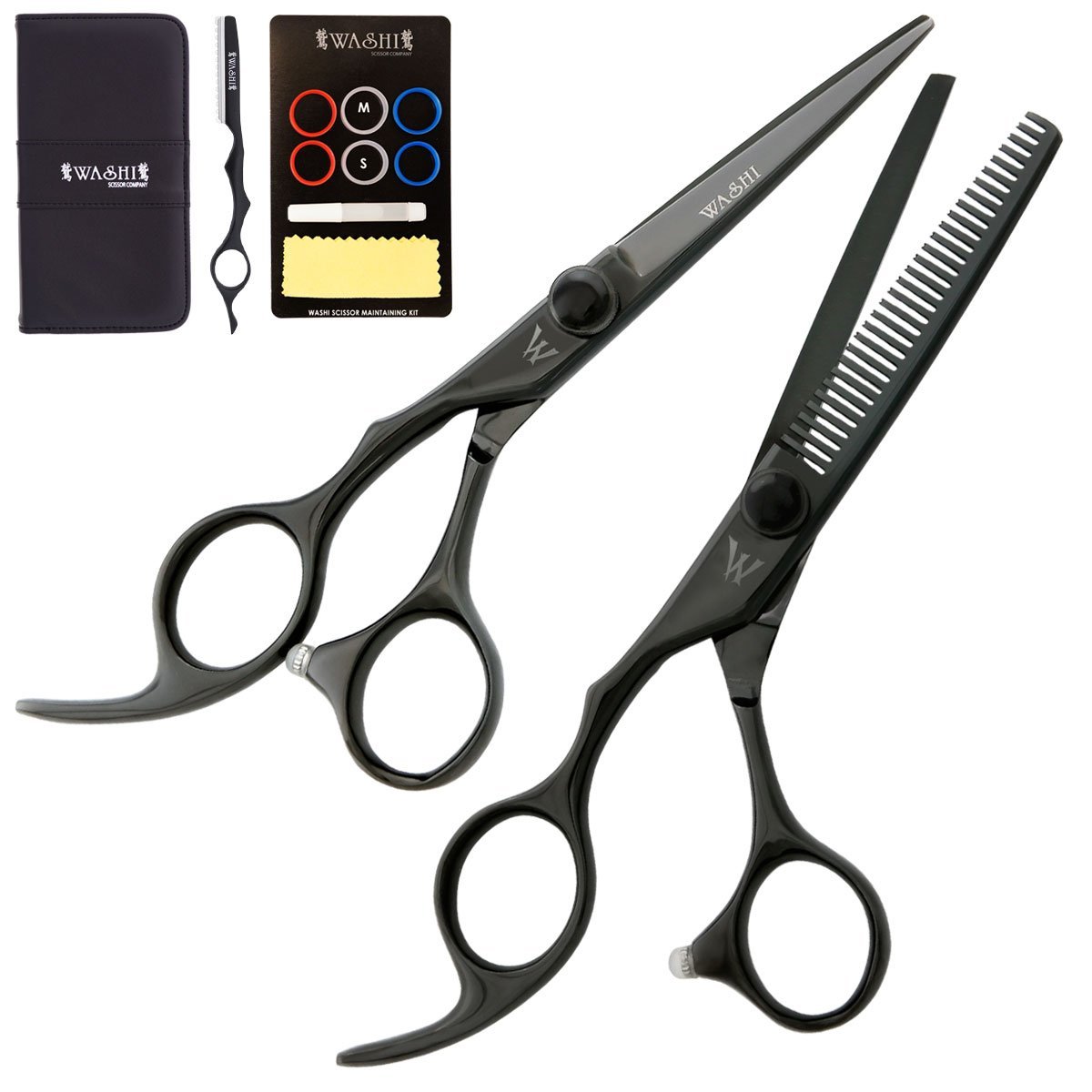 Washi Black Dragon 5.5-inch Lefty Hair Cutting Shear Set - $419.00