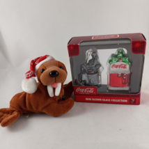 Coca Cola Blown Glass Collectible Christmas Ornaments + Baby Walrus NEW - £19.32 GBP