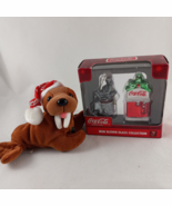 Coca Cola Blown Glass Collectible Christmas Ornaments + Baby Walrus NEW - $35.26 CAD
