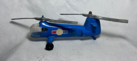 Hubley Kiddie Toy Metal Vtg Dual Propeller Helicopter Toy  Lancaster PA USA - £47.65 GBP
